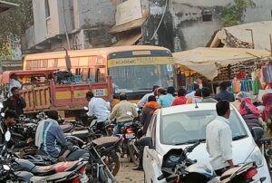 शेंडा मार्गावरील वर्दळ, ट्रॅफिक जॅम