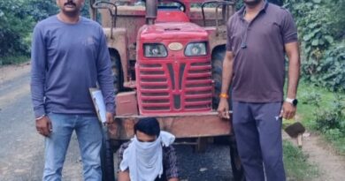 डुग्गीपार पोलीसांची रेती चोरी करणा-या ट्रॅक्टरवर कारवाई  