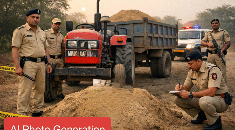 अवैध रेती वाहतुकीवर डूग्गीपार पोलिसांची कारवाई; ३.४५ लाखांचा मुद्देमाल जप्त