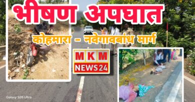 कोहमारा-नवेगावबांध मार्गावर भीषण अपघात; आई-मुलाचा मृत्यू, पती गंभीर जखमी