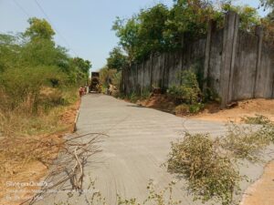 ITI मागील प्रभाग क्रमांक ५ मधील सिमेंट रोड, कामाचे माहिती फलक नाही.