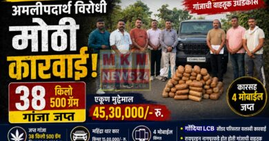३८ किलो ५०० ग्रॅम गांजासह कार व मोबाईल जप्त; दोन आरोपी ताब्यात, एक फरार