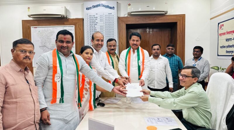 महाविकास आघाडीकडून काँग्रेस समर्थित प्रफुल अग्रवाल यांनी दाखल केला उमेदवारी अर्ज