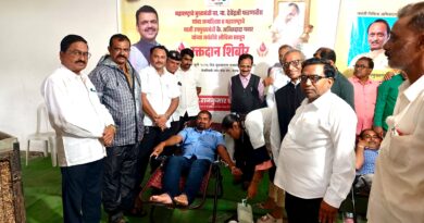 लोकनेते स्व. अजितदादा पवार यांच्या जयंतीनिमित्त व मुख्यमंत्री देवेंद्र फडणवीस यांच्या वाढदिवसानिमित्त भव्य रक्तदान शिबिर