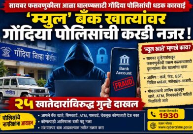 सायबर फसवणुकीसाठी वापरल्या जाणाऱ्या ‘म्युल’ बँक खात्यांवर गोंदिया पोलिसांची कारवाई; २५ खातेदारांविरुद्ध गुन्हे दाखल