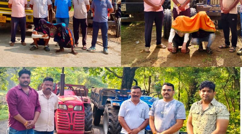 वाळूचे अवैध वाहतूक करणाऱ्या विरुद्ध ०८ आरोपीतांविरुद्ध कारवाई – ७ ब्रास वाळू, १ टिप्पर व ५ ट्रॅक्टर जप्त, एकूण ५०,७२, ०००/- रु. चा मुद्देमाल जप्त 
